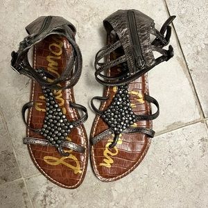 Sam Edelman Pewter Sandals, 8.5!